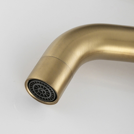 Grifería para lavatorio monocomando cepillado oro SW-BFS011